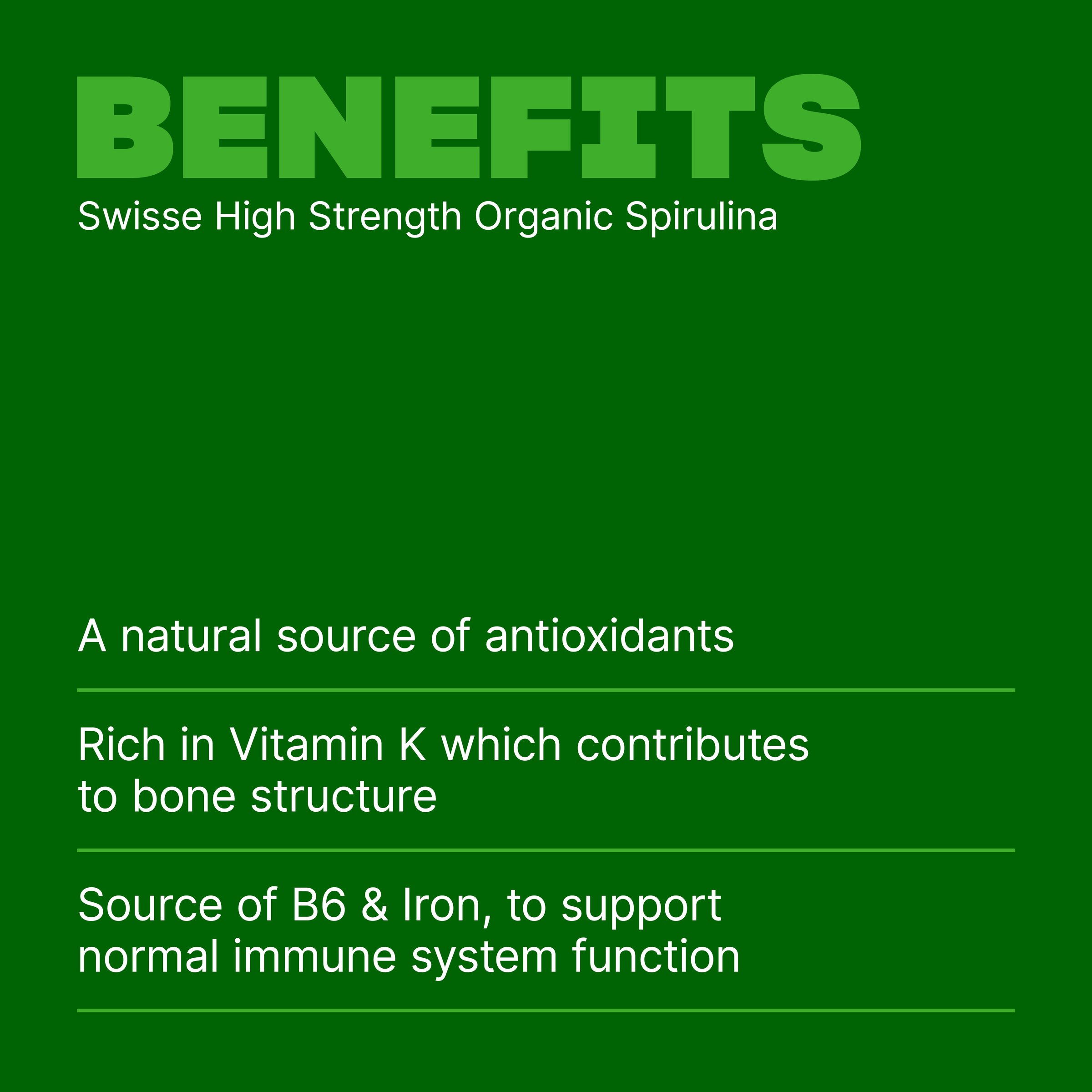Swisse Ultiboost High Strength Organic Spirulina 200 tablets - Image 4