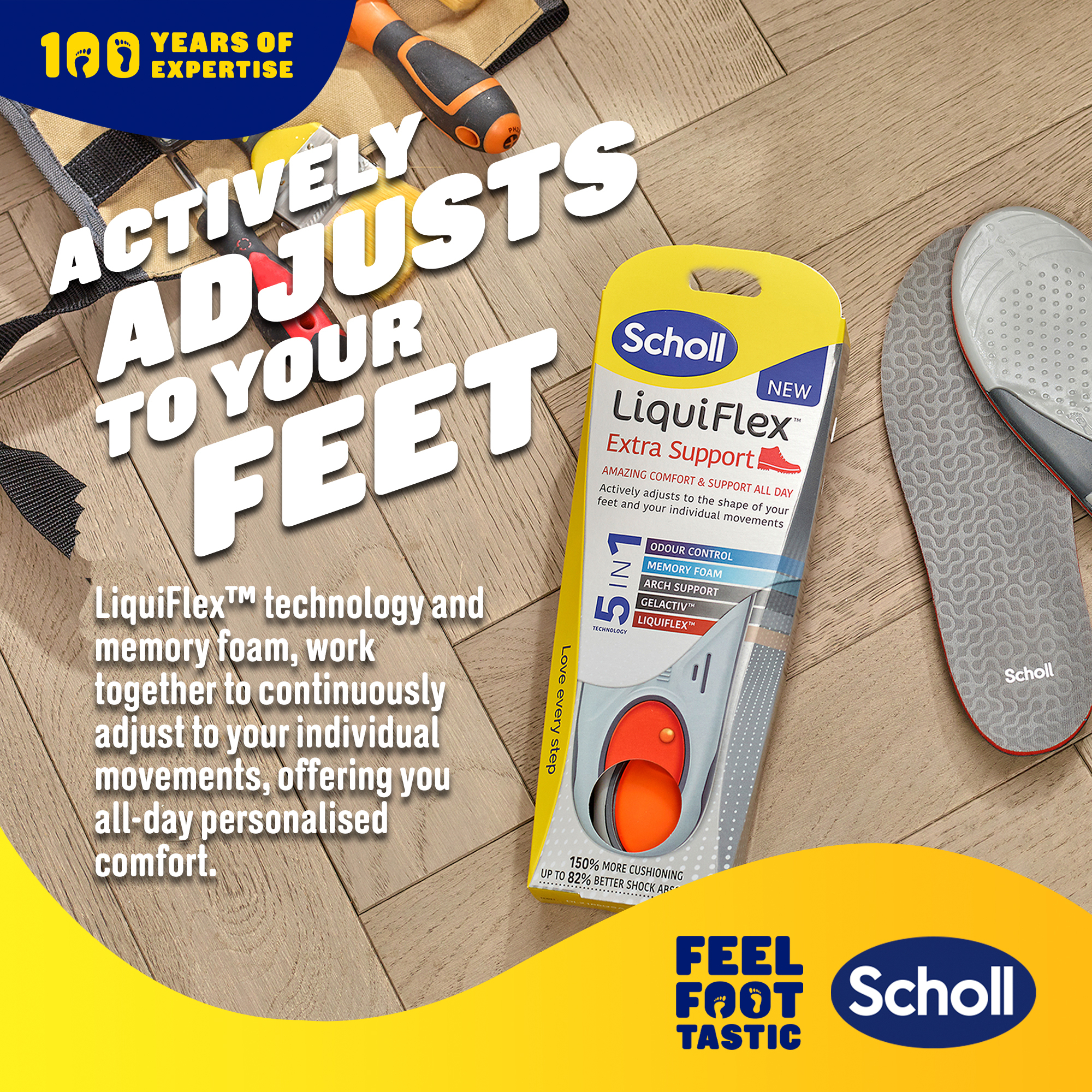 Scholl Liquiflex Extra Support Insole Small 1 pair - Image 10