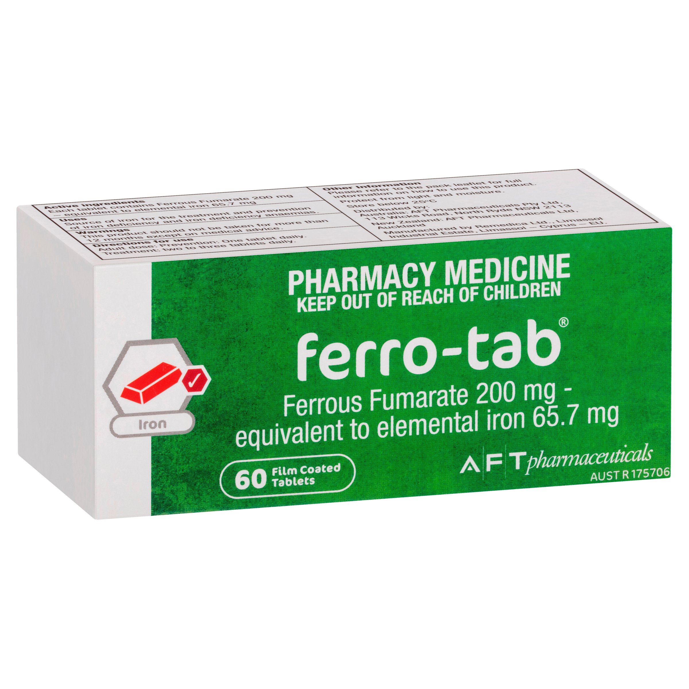 Ferro-Tab Iron 200mg - 60 tablets - Image 5