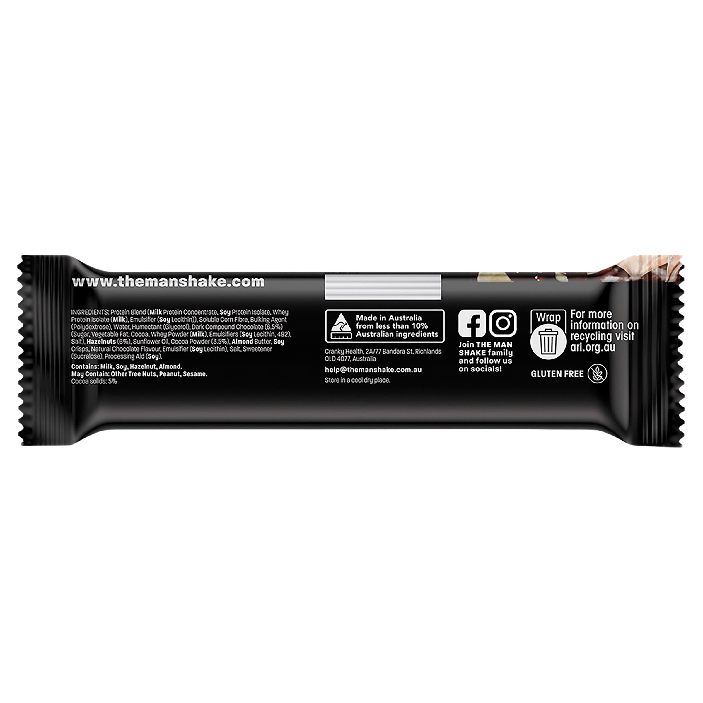 The Man Bar Choc Hazelnut 50g - Image 3