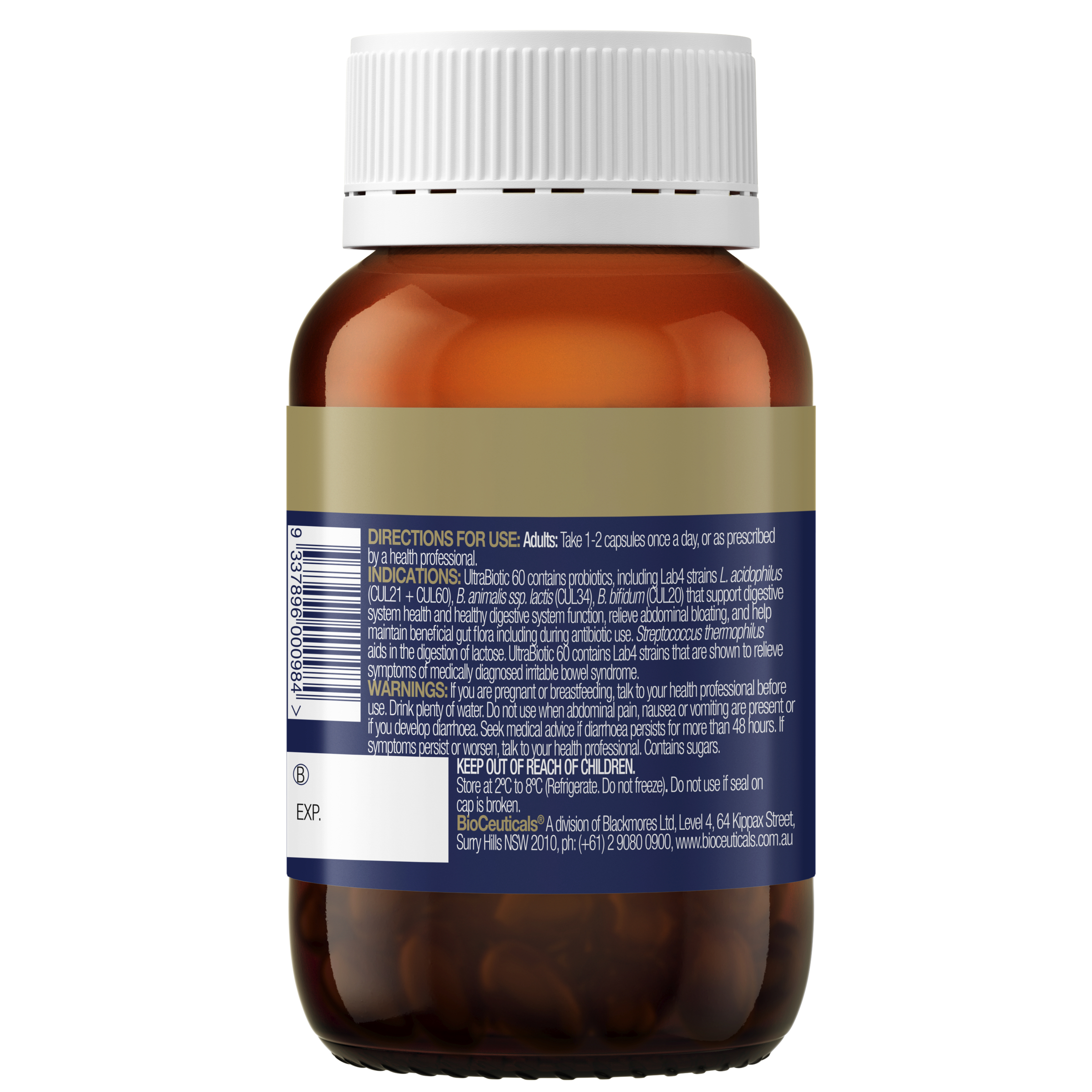 BioCeuticals UltraBiotic 60 - 60 capsules - Image 3