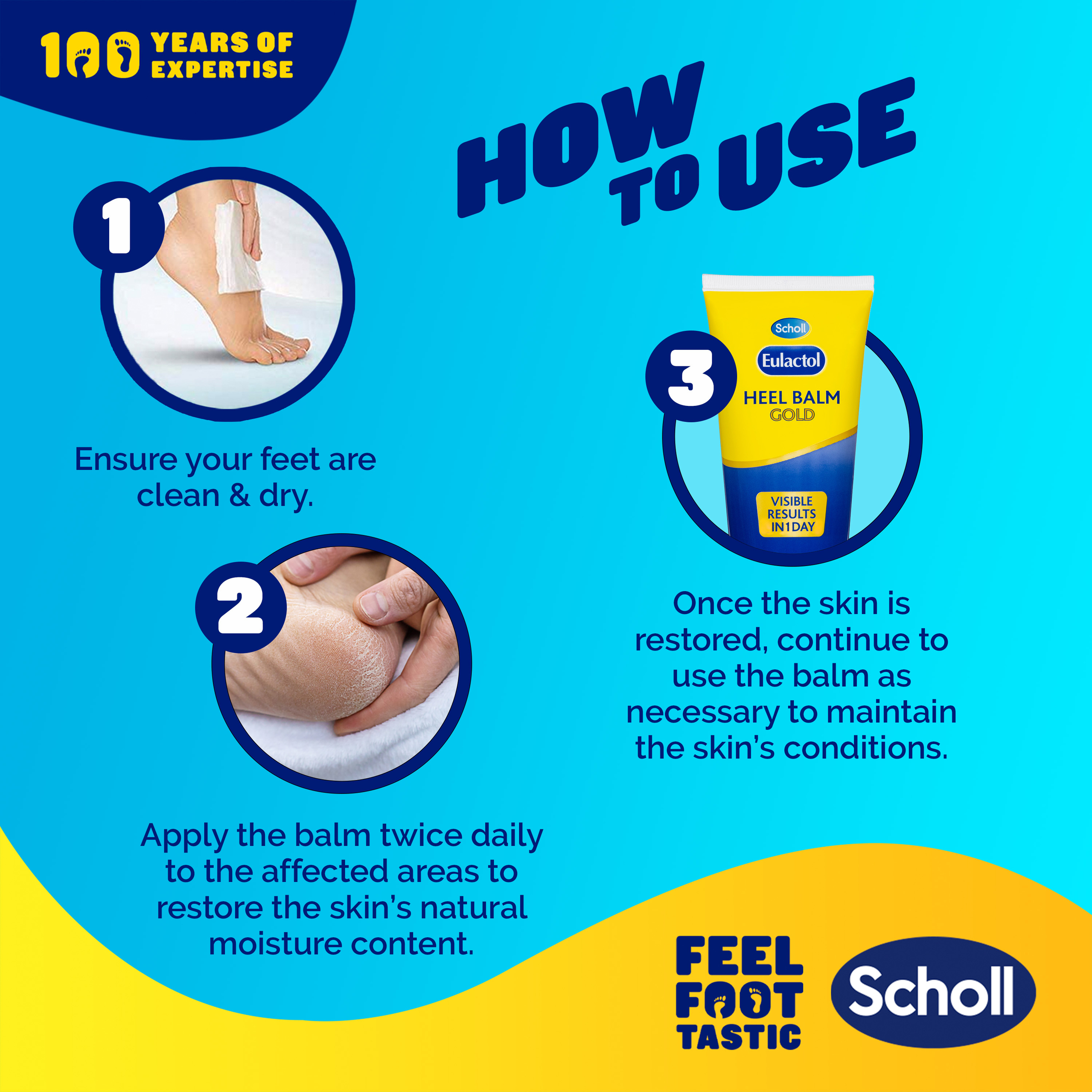 Scholl Eulactol Heel Balm Gold 200g - Image 4