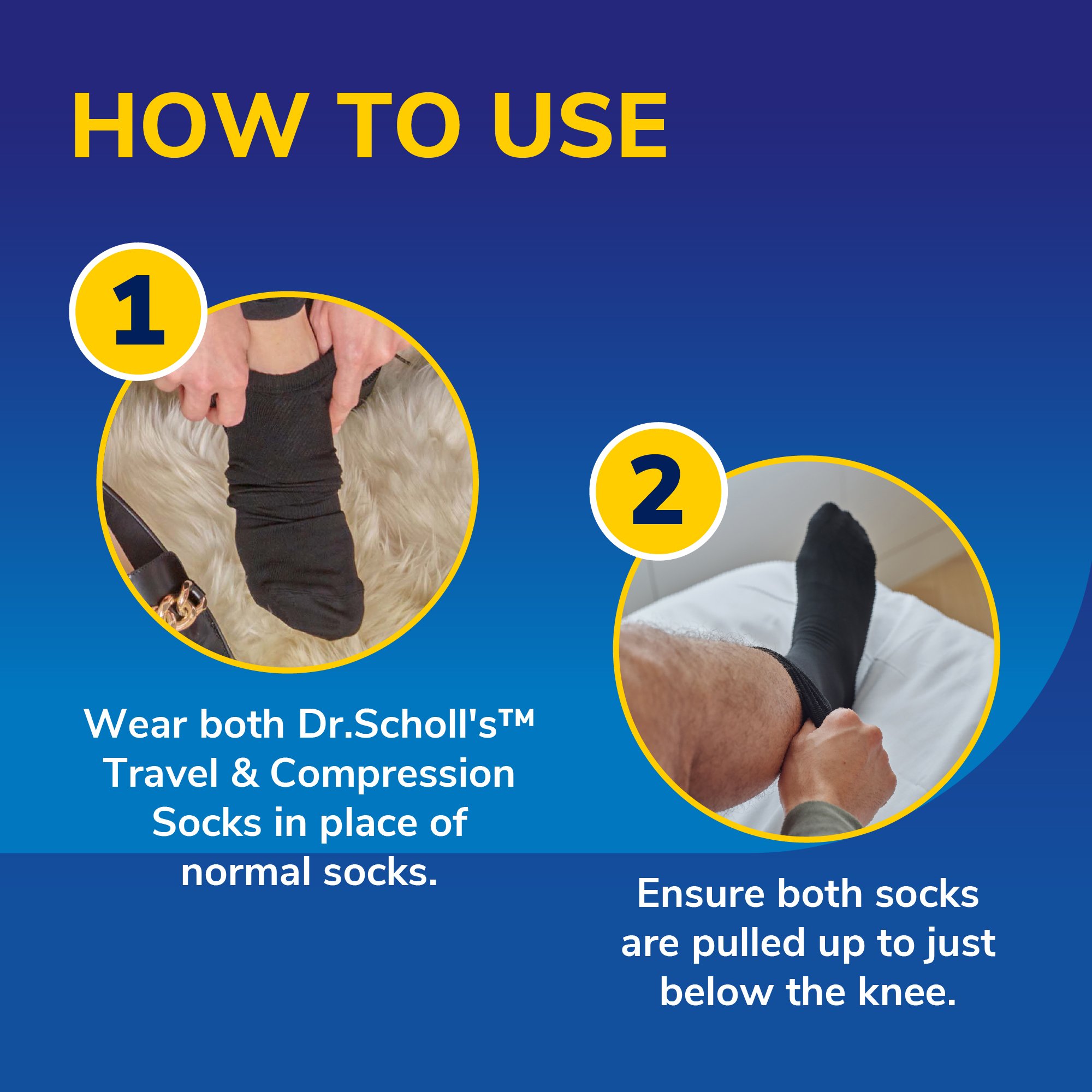 Scholl Travel & Compression Socks Large 1 pair - Image 5