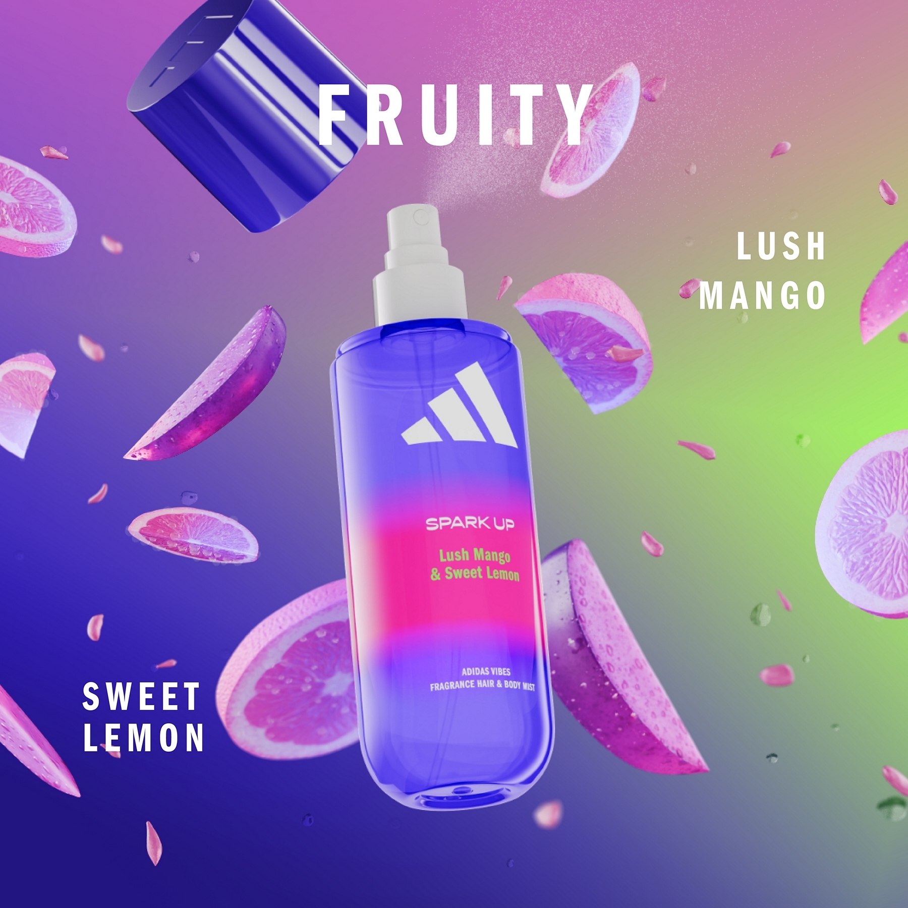 Adidas Vibes Spark Up Body Mist 150ml - Image 2