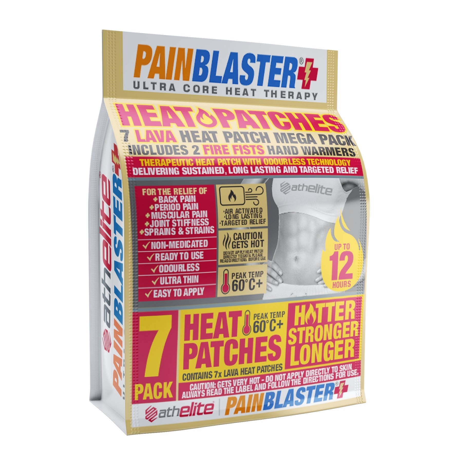 PAIN BLASTER Heat Patches Regular by Athelite 7 pack