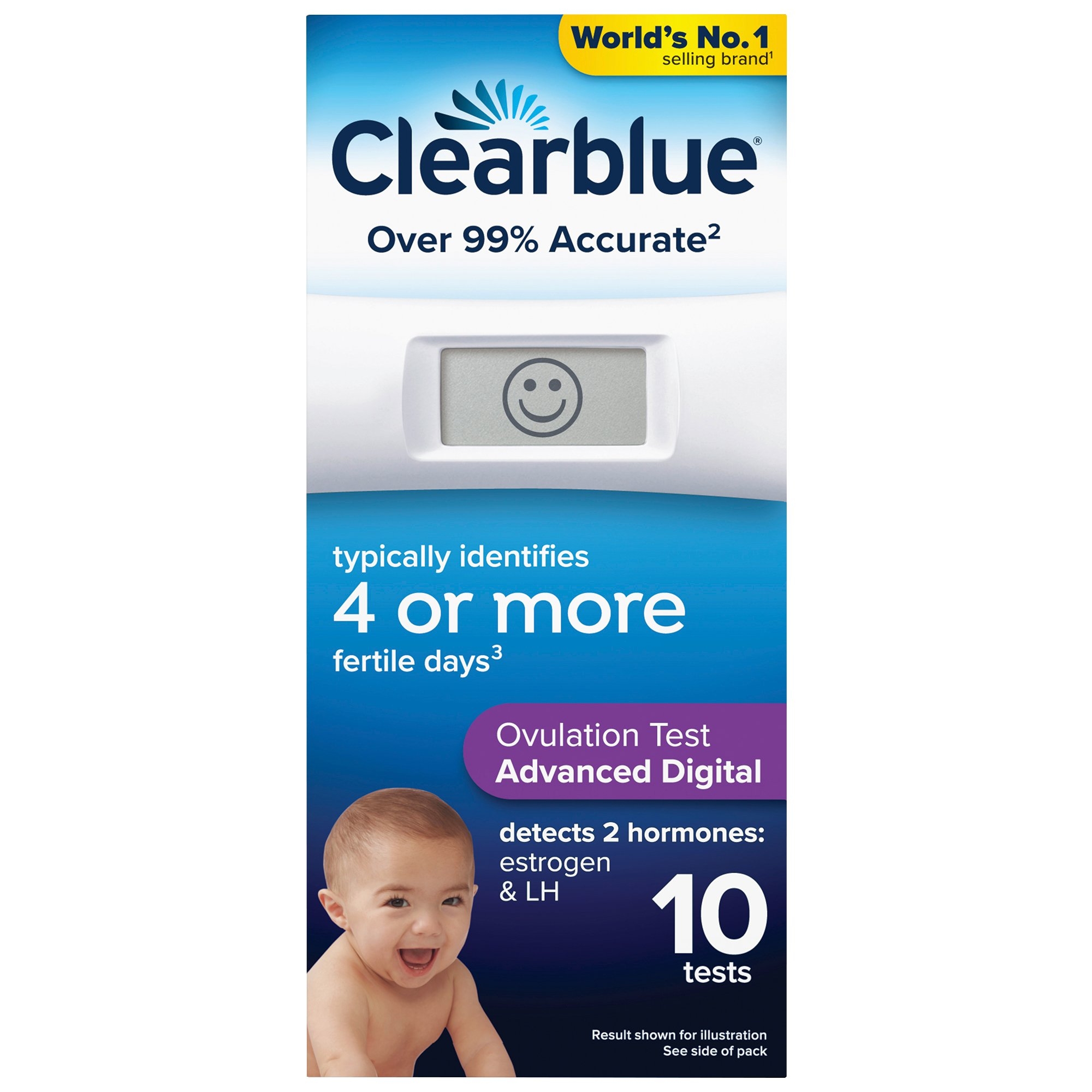 Clearblue Digital Ovulation Test Dual Hormone Indicator 10 pack - Image 1