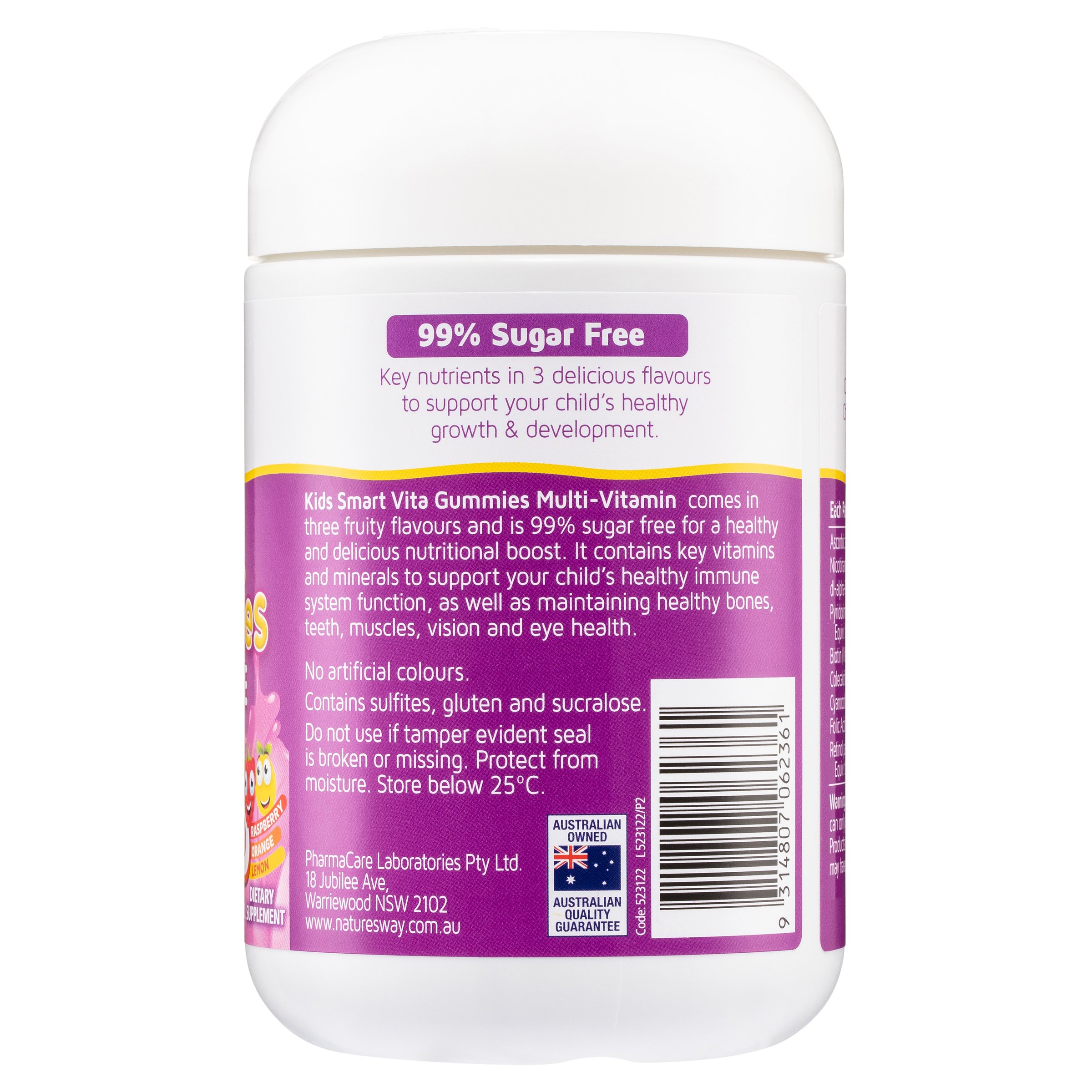 Nature's Way Kids Smart Vita Gummies Multi-Vitamin Sugar Free 150 pastilles - Image 3