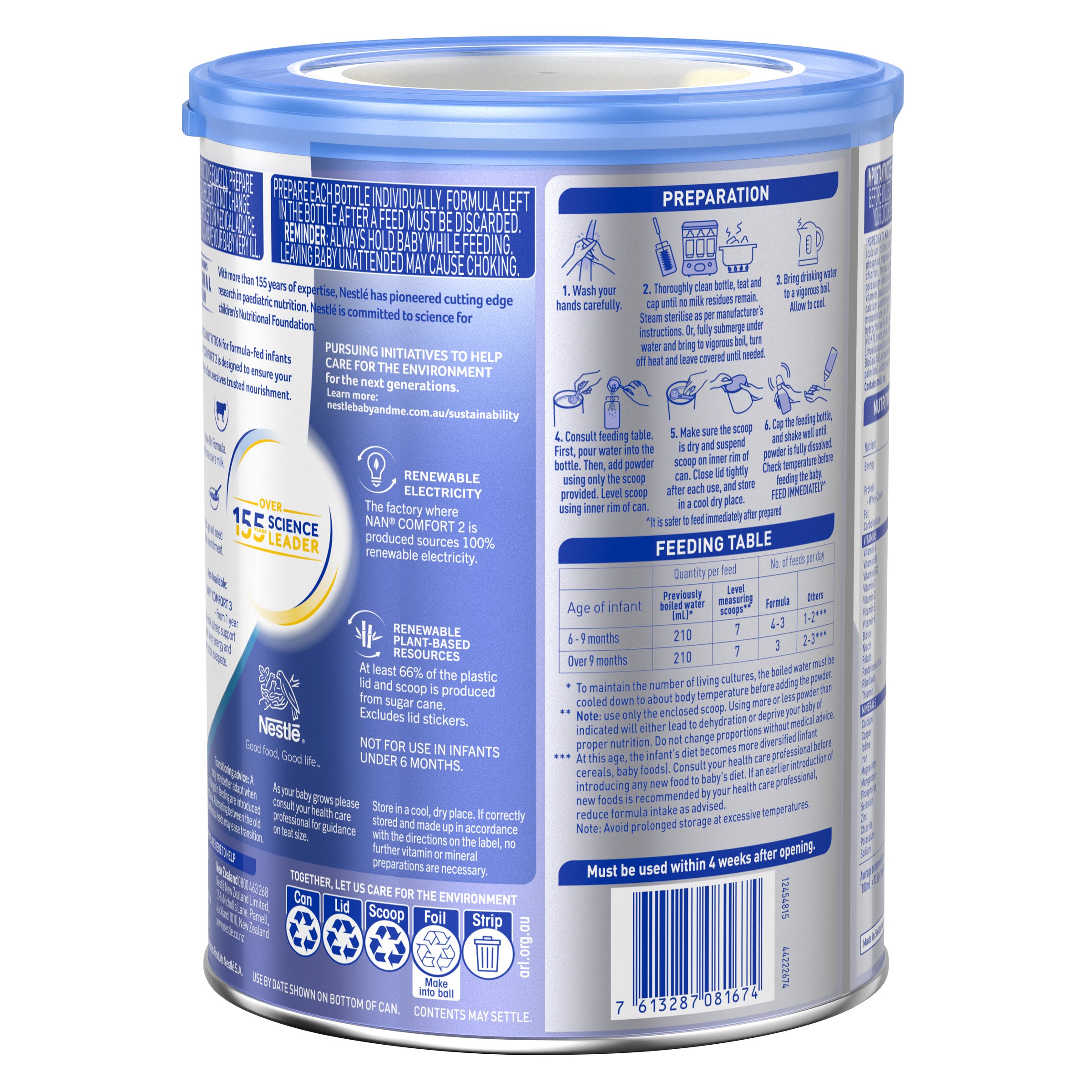 Nestle NAN Comfort Stage 2 - 800g - Image 2