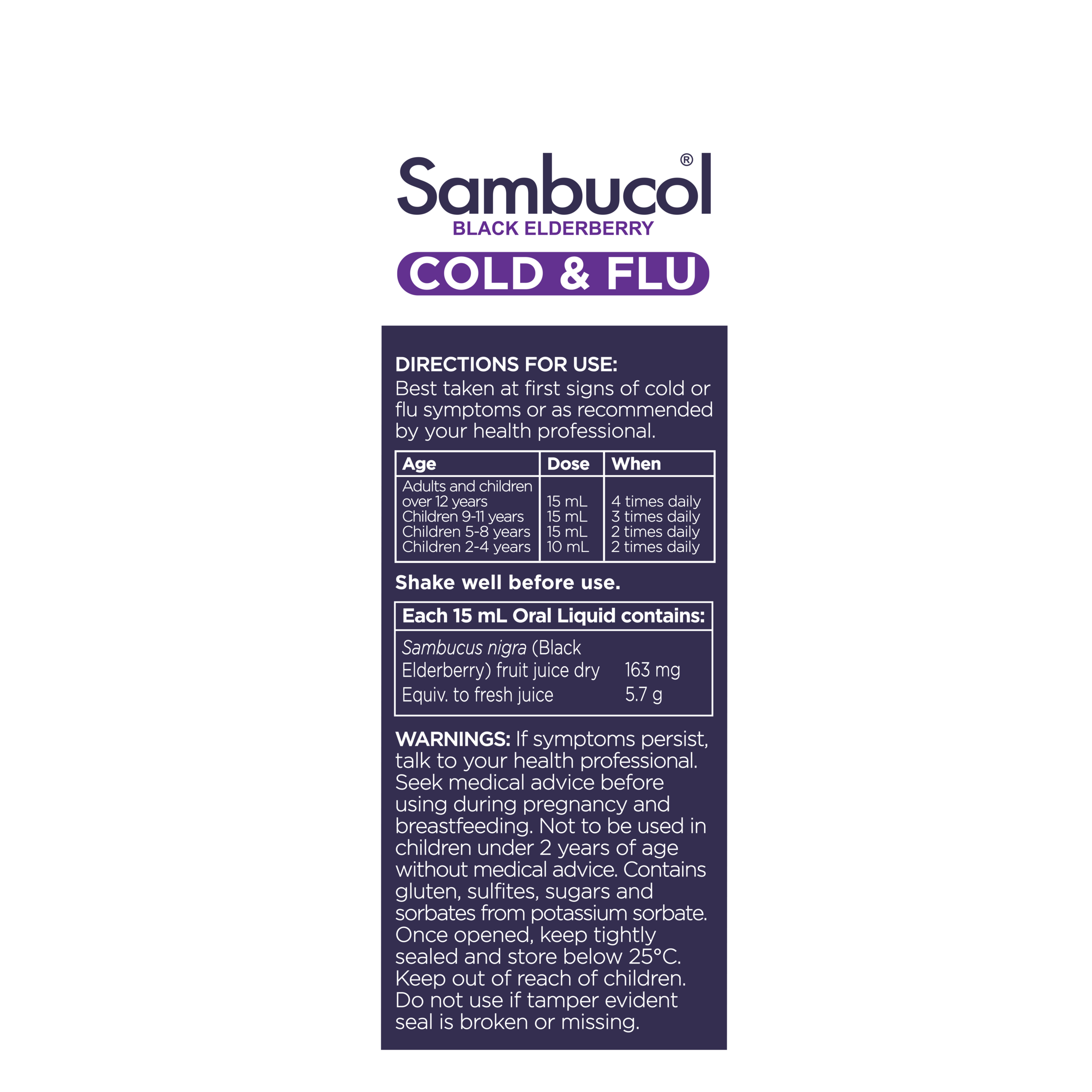 Sambucol Cold & Flu Liquid 120ml - Image 4