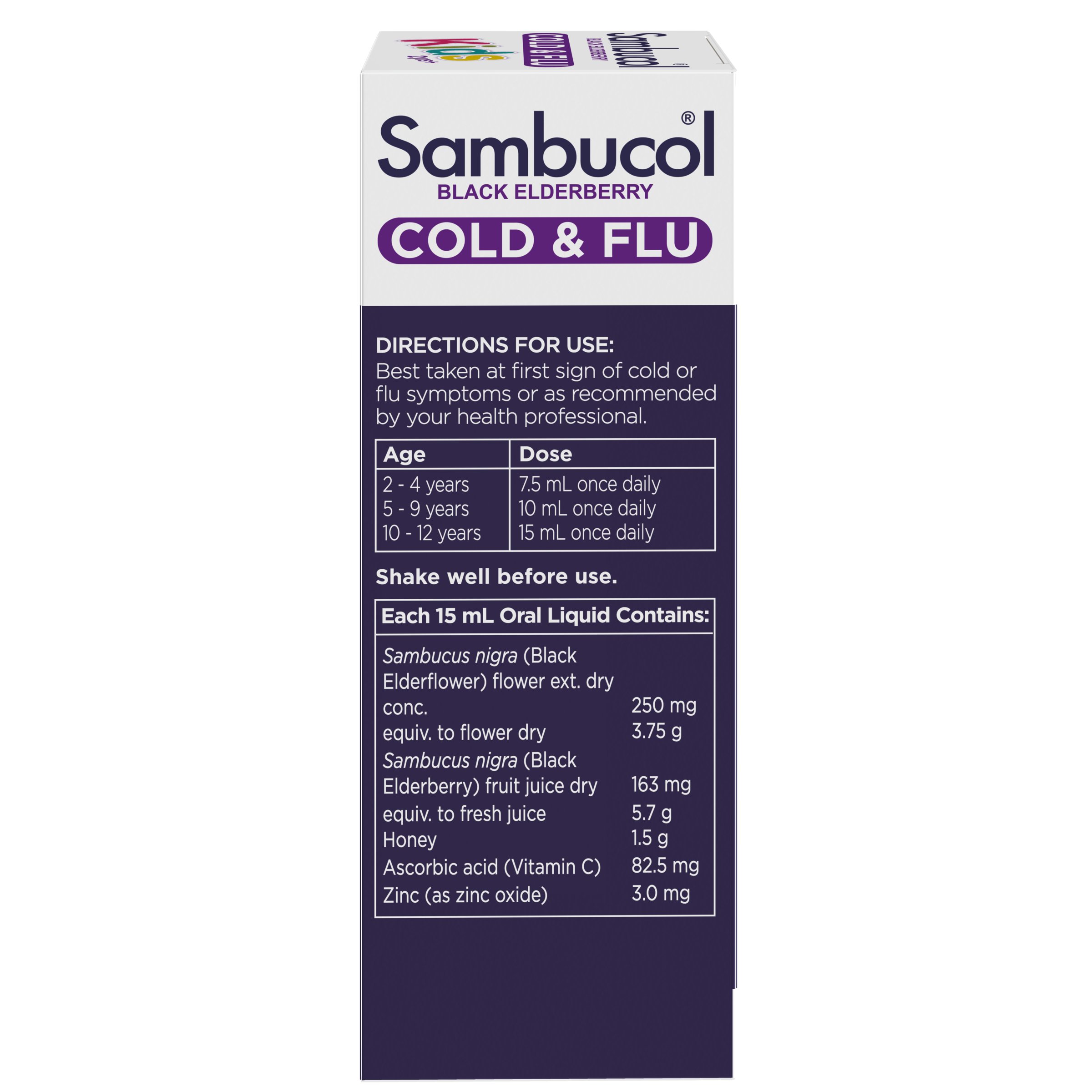 Sambucol Kids Cold & Flu Liquid 120ml - Image 4